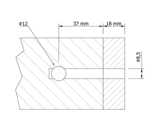 T-skrutková spojka M8x60 valčeková matica