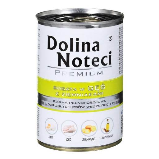 Dolina Noteci Prémiové mokré krmivo pre psov bohaté na hus so zemiakmi 400g