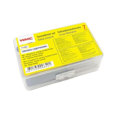 Sada mini skrutkovačov, skrutkovačov, 7 ks, Cr-V oceľ, WMC TOOLS