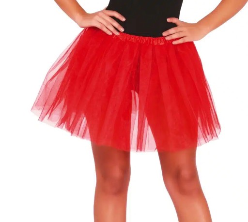 Červená tutu sukňa pre deti, 40 cm