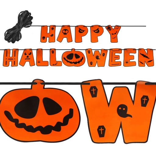GARLANDA, HAPPY HALLOWEEN, TEKVICA, PANAN, 200 cm