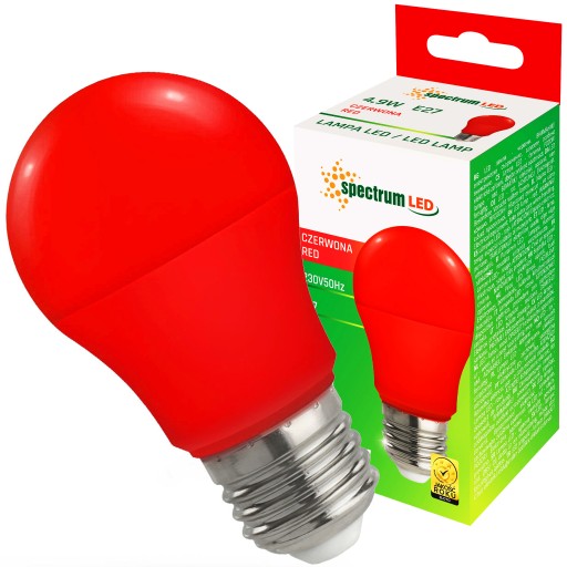 LED dekoratívna girlanda červená žiarovka, dekoratívny svetelný zdroj E27, 4,9W