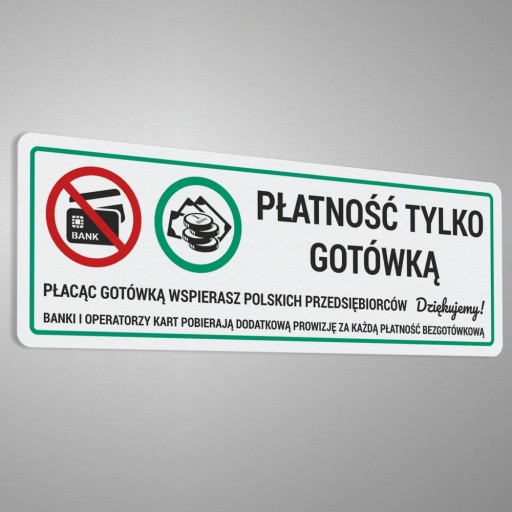 Platba iba v hotovosti - nálepka 7x20
