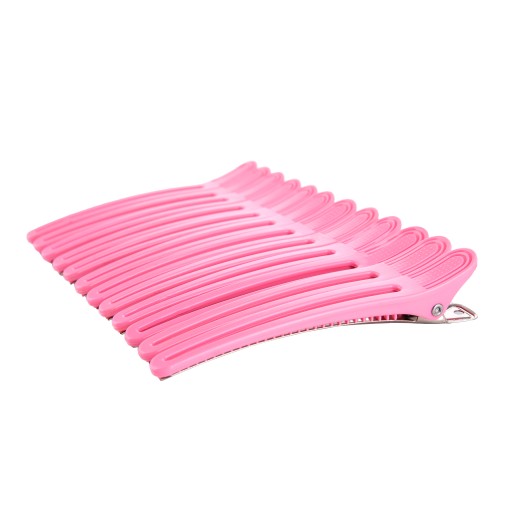 Spony Spony Kadernícke Spony 12 kusov 10cm RUŽOVÁ SILNÁ