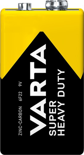 Uhlíková zinková batéria VARTA SUPERLIFE 9V 6F22