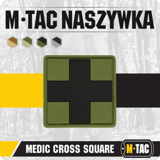 M-TAC MEDIC MEDIC CROSS MEDIC CROSS NÁPISOVÝ ZNAK PVC 5X5 CM OLIVOVÁ ZELENÁ
