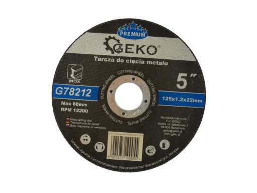 ŠTÍT 125 mm x 1,2 mm x 22,2 mm PRE KOV, NEREZOVÁ OCEL
