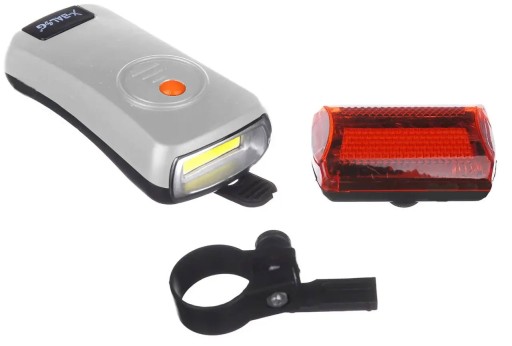 SADA LED BICYKLOVÝCH LAMPIEL PREDNÉ + ZADNÉ OSVETLENIE