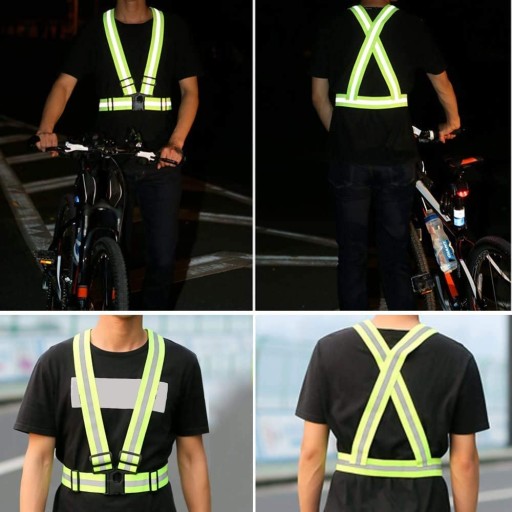 REFLEXNÝ PÁS na beh, prácu, zdravie a bezpečnosť, na motorku, kolieskové korčule Be Visible