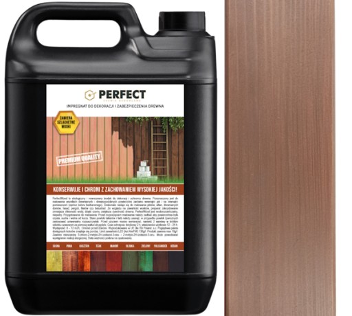 Farbenie impregnácia dreva PERFECT WOOD 1 L TEAK 12 m2
