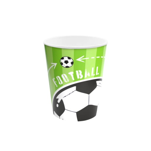 Poháre papierové poháre narodeninové futbalové 6sz futbalové jednorazové zápasy