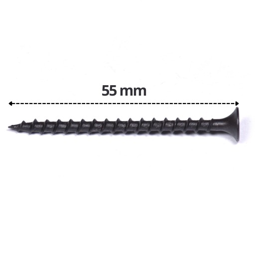 SKRUTKY DO DREVA ČIERNE 55 mm do sadrokartónu - 1 kg