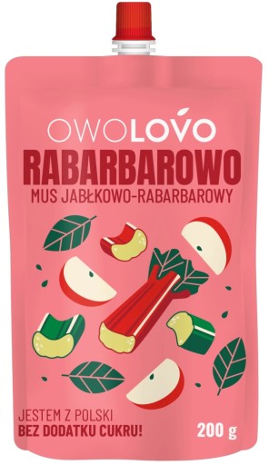 OWOLOVO Jablkovo-rebarborová pena 200 g | OVOCIE NATURAL bez CUKRU