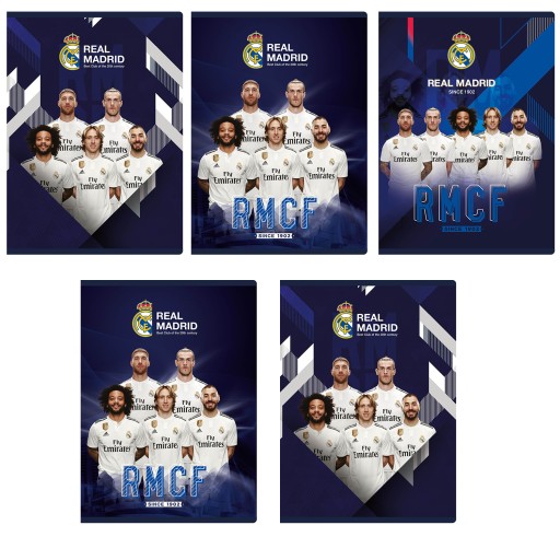 REAL MADRID Zápisník A5, 16 listov, štvorcový REAL FUTBAL, 1 kus