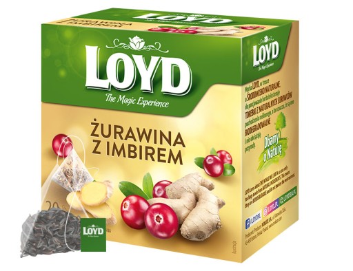 Express ovocný čaj brusnica zázvor sladké drievko arónia 20 T. BIO LOYD