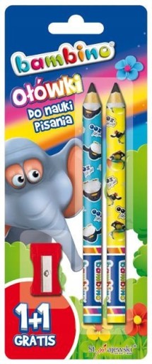 UČÍME SA PÍSAŤ Trojuholníkové ceruzky pre batoľatá 2 kusy Bambino ceruzky