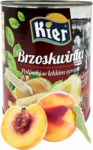 Broskyne POL 820g V LEHKOM SIRUPOVEJ plechovke