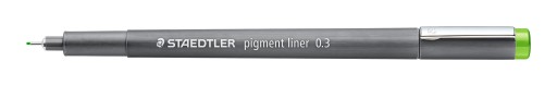 Pigmentové pero 0,3 mm S308 zelené č