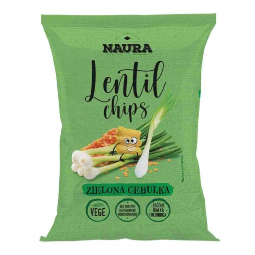 Šošovicové lupienky zo zelenej cibule 70g - Naura