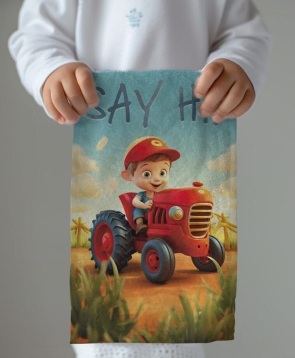 Uterák 30x50 do škôlky Tractor Farm, 100% bavlna
