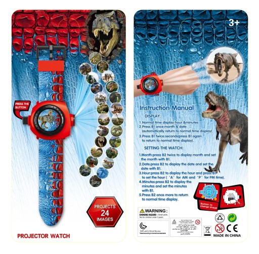 Elektronické hodinky Dinosaur HOURS s projektorom