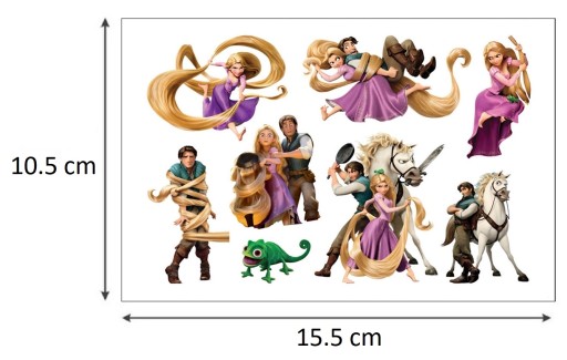 UMÝVAJÚCE DOČASNÉ TETOVANIE RAPUNZEL PRE DETI