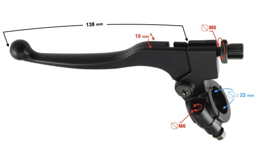 RUKOVÄŤ PÁČKY SPOJKY Riadidlá BAshan 22mm
