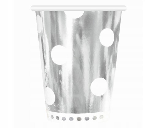 PAPIEROVÉ POHÁRKY SO STRIEBORNÝMI KARNÁČMI 266ml 6ks GODAN