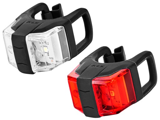 KELLYS TWINS II MINI BIKE SVETLÁ SET LED SILIKÓNOVÁ POZÍCIA ČIERNA