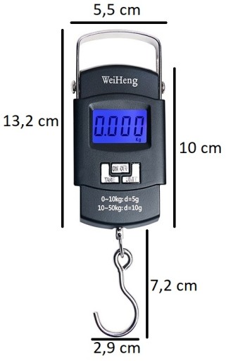 DIGITÁLNA ELEKTRONICKÁ HÁČKOVÁ VÁHA 50 kg