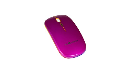 CHOĎTE VYŠŠÍM KAMEŇOM ĽAHKÁ BEZDRÔTOVÁ MYŠ RGB Fialová
