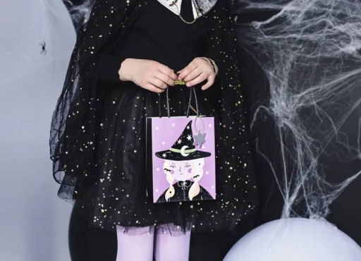 DARČEKOVÁ TAŠKA HALLOWEEN ČAROODEJNICA FIALOVÁ
