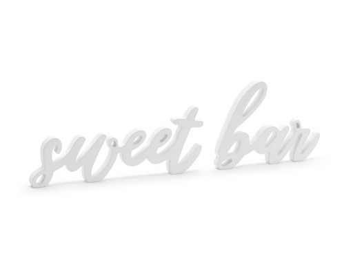 Drevená tabuľka na stôl - Sweet bar, 10 x 37 cm