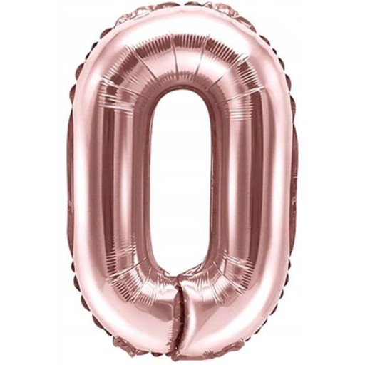 Fóliový balón číslo 0 ROSE GOLD narodeninové číslo ZERO dekorácia 40cm
