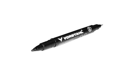 Permanentný popisovač, obojstranný, tenký čierny, 0,5/1 mm VORSTAHL