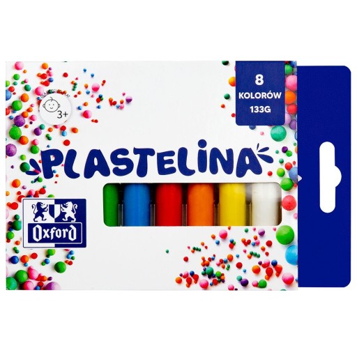 Plastelína 8 farieb pre deti OXFORD veľká 133g