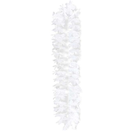 NÁHRDELNÍK HAWAII KVETY HAWAII SVADOBNÉ BIELY