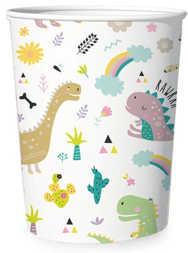 Dinosaury papierové poháre 6 kusov Narodeninové