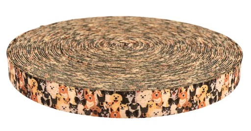 25mm stuha so sublimačnou potlačou PUPPY pre obojky na vodítko