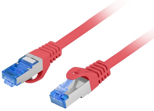 Ethernetový internetový kábel skrútený RJ45 LAN Cat 6A SFTP LSZH 3m červený