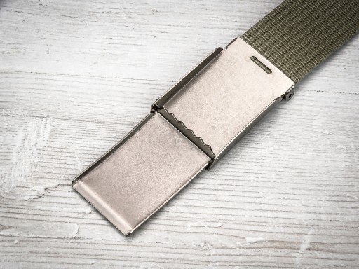 Pánsky WEBBING opasok pre NOHAVICE 135cm, Nikel dlhý