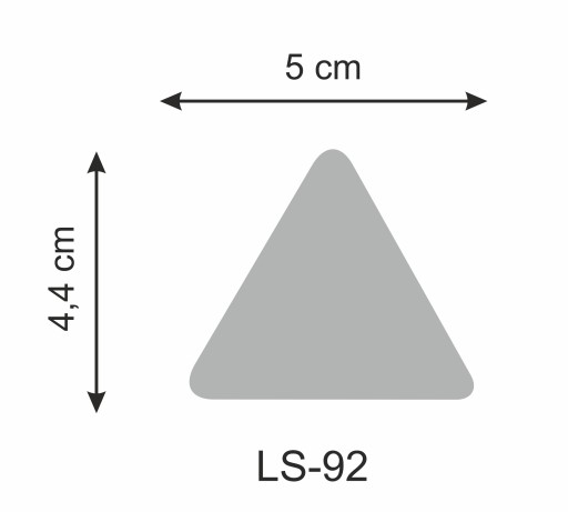 ZRKADLOVÉ akrylové trojuholníky 5x4,4 cm LS-92 2 kusy