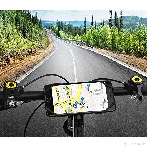 SILNÝ GUMOVÝ DRŽIAK NA BICYKEL PRE TELEFÓN 4-6'' GPS SMARTFÓN SILIKÓNOVÝ MOTOR