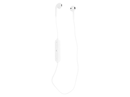 BEZDRÔTOVÉ ŠPORTOVÉ SLÚCHADLÁ BLUETOOTH USB MIKROFÓN BIELY