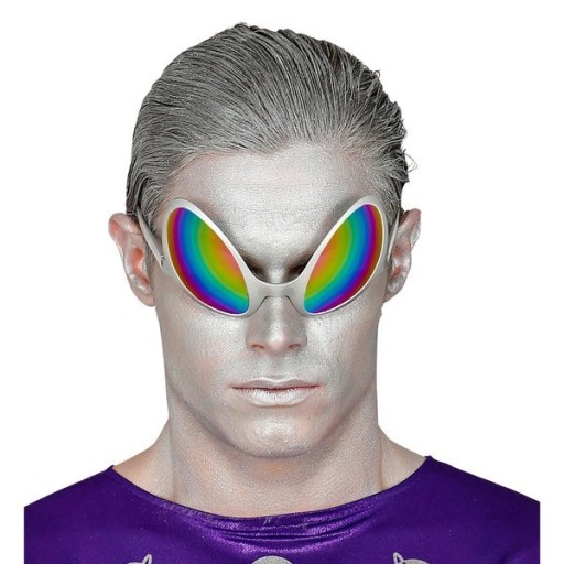 OKULIARE UFOLUD COSMOS ALIEN, BIELE HOLOGRAFICKÉ