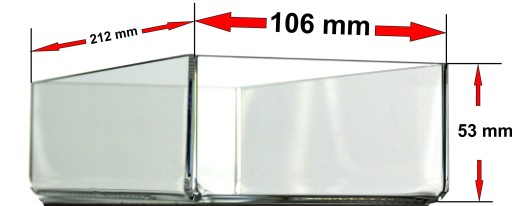 Box Container Organizer vyrobený z priehľadného plexiskla