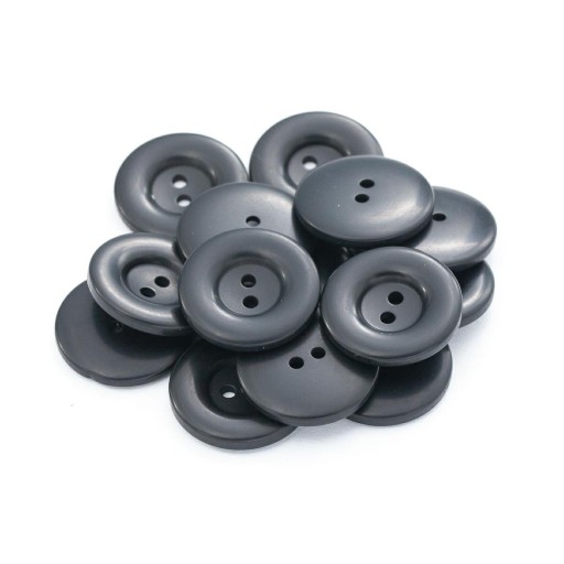 Gombíky 22mm dva otvory 10ks čierne