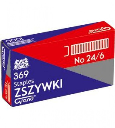 Veľké kancelárske sponky pre zošívačku 1000 kusov 24/6