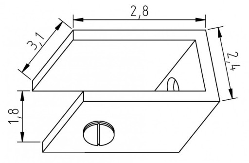 Držiak skla JM-051 CHROMIrwar