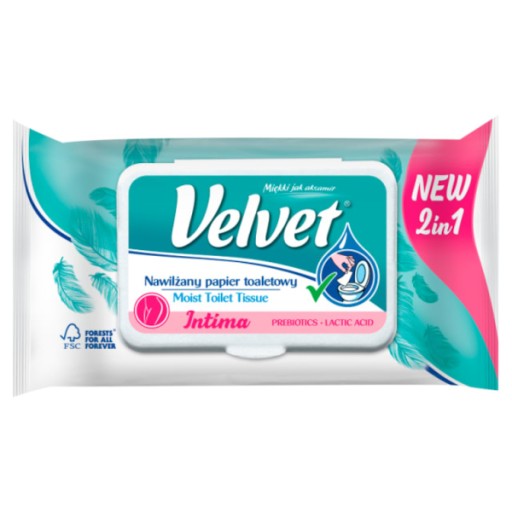 VELVET Intima vlhčený papier 42 ks.